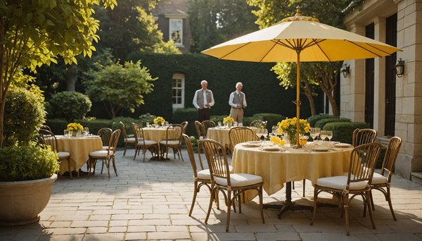 Location parasol jaune vintage : style et ombre réunis pour vos événements